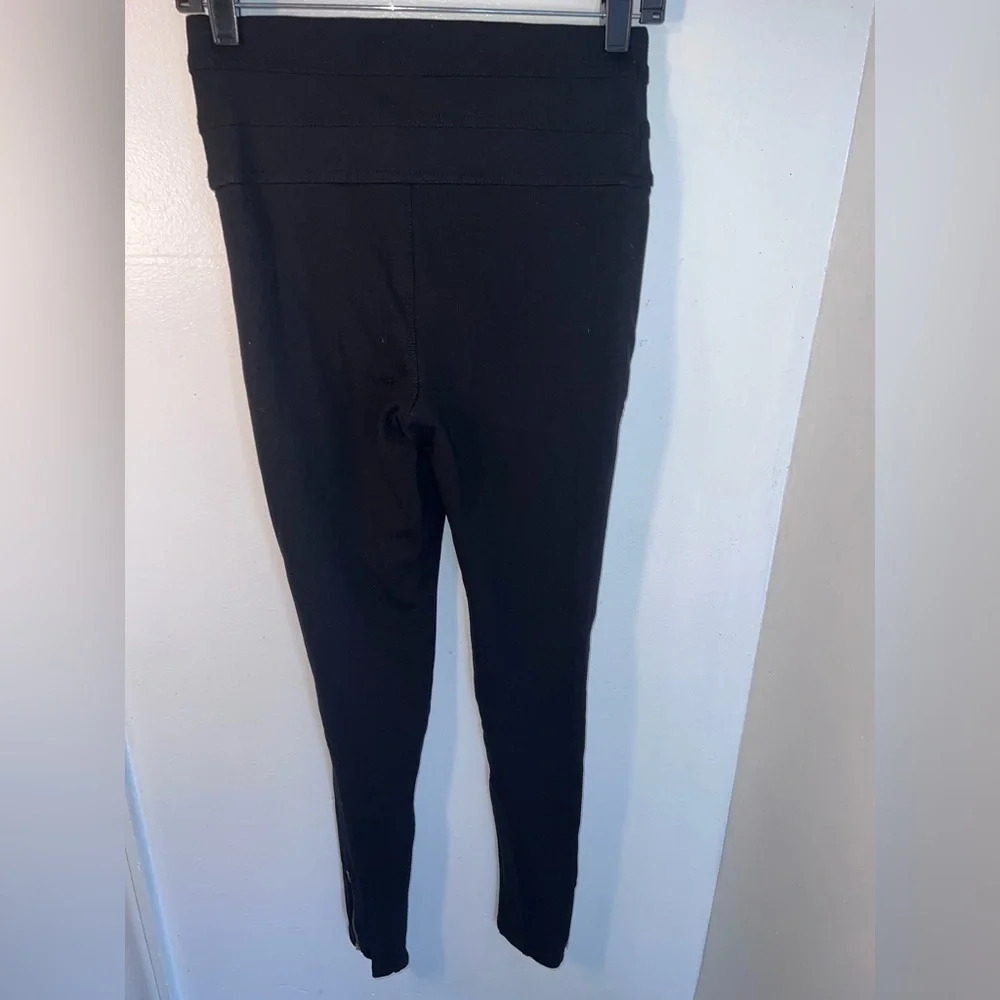 Ci sono, youth L, cumber-bun style high waist, black leggings,w/‎ ankle zip,